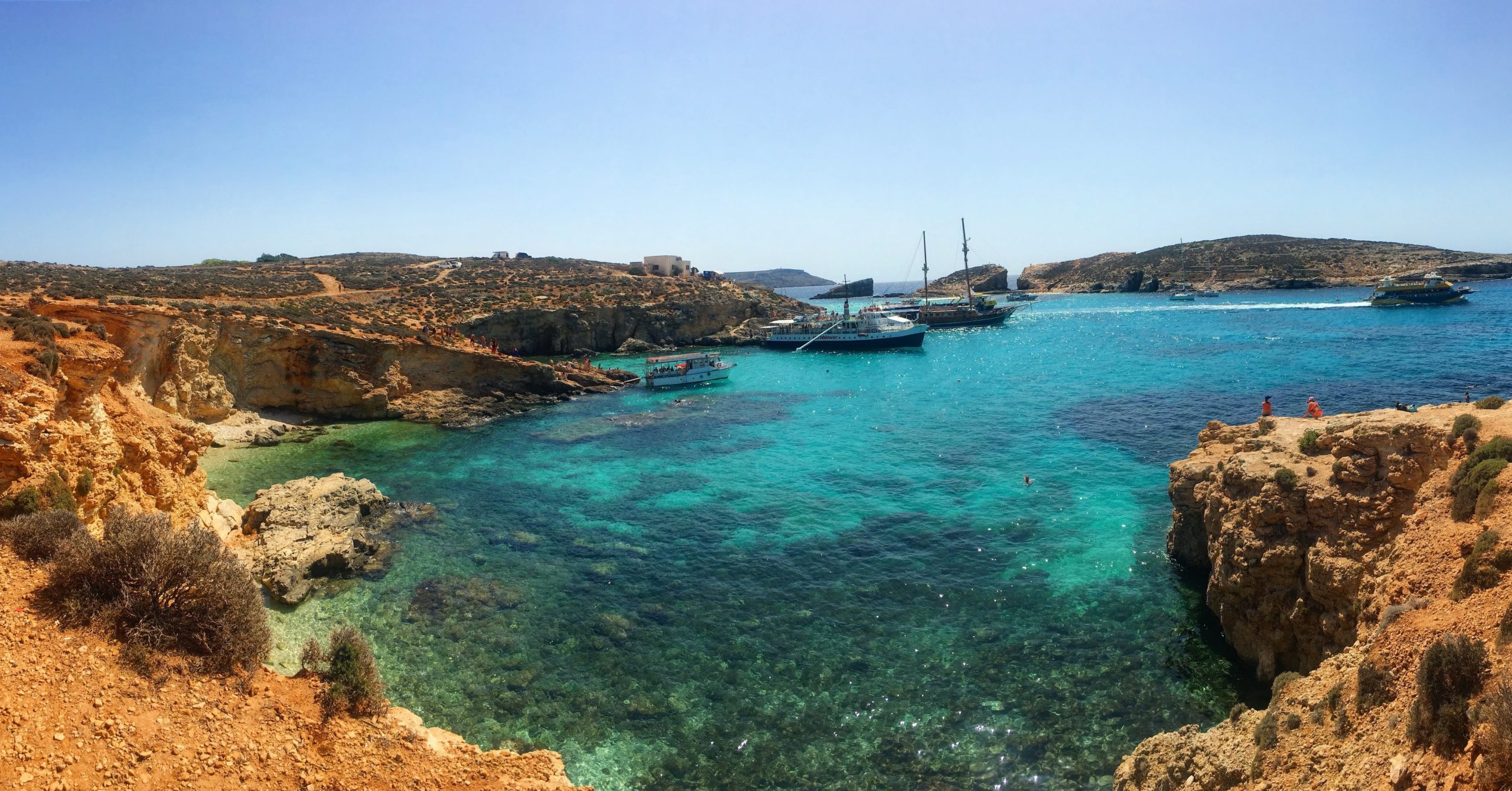 Visiter les îles de Gozo et Comino : Crique Blue lagoon comino Malte