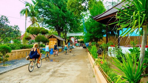Vélos sur Gili Trawangan à Bali 