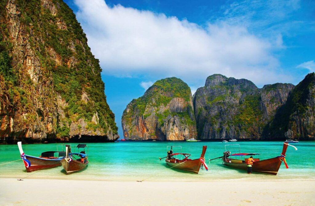 Photo de carte postale sur les plages paradisiaques de la Thailande