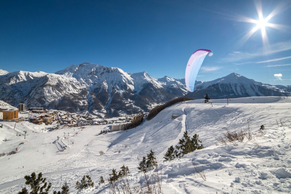 Parapente en station de ski