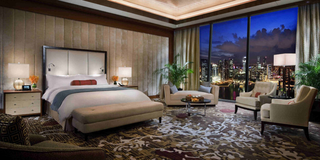 Suite somptueuse à l'hôtel Marina Bay Sands à Singapour
